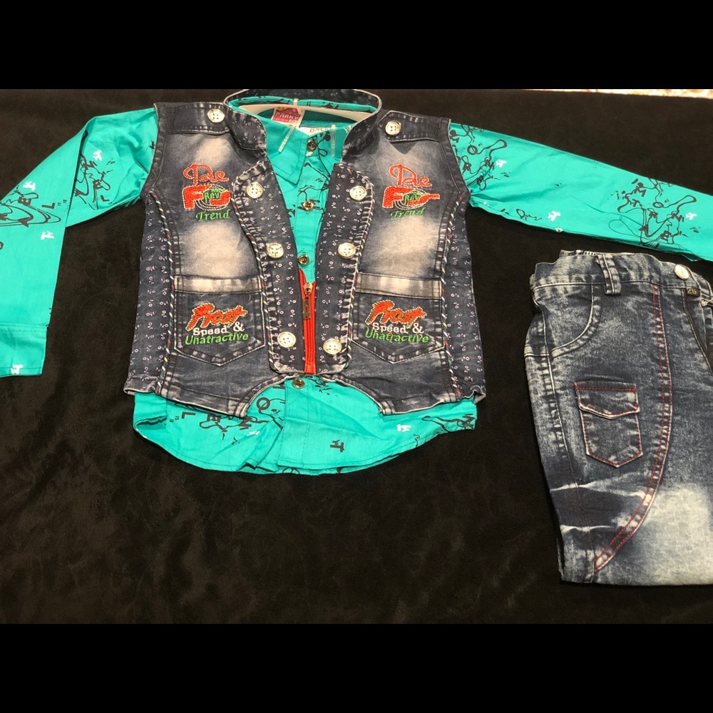 3 piece suit , Jacket, shirt and jeans